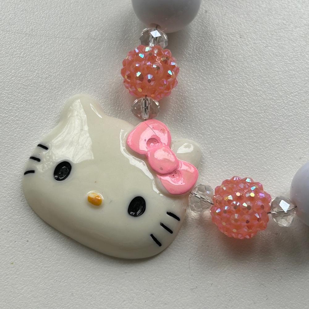 Chunky Bubblegum Necklace Hello Kitty